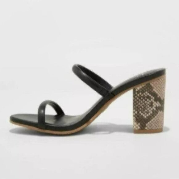 A New Day Snakeskin Cass Thin Strap Heeled Pumps NWT - Picture 2 of 2